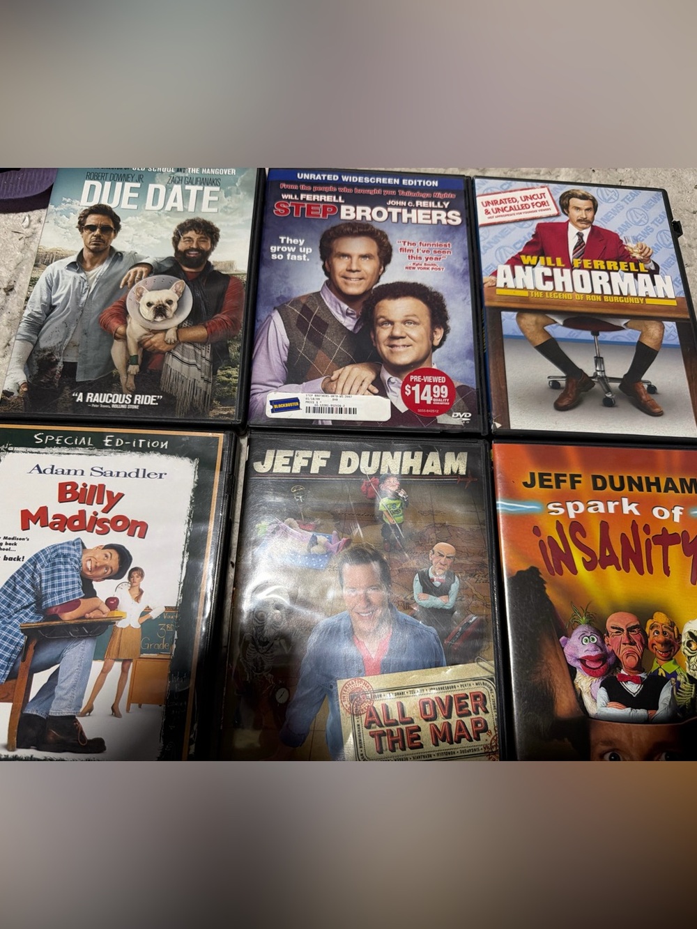 Comedy Bundle Shelf of DVDs